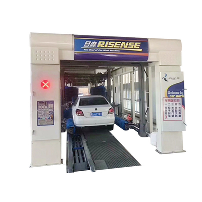 China-chic new risense 9 brushes tunnel automatic car wash machine for sale in Germany with air dryer and brush drying